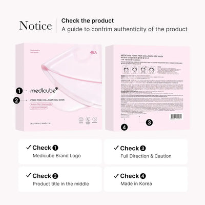 Medicube PDRN Pink Collagen Gel Mask Box (28g Sheet x 4ea)