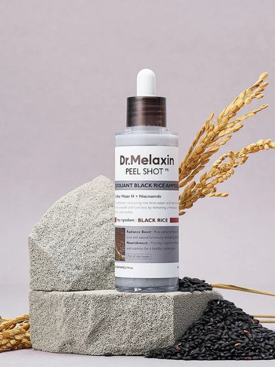 Dr.Melaxin - Peel Shot Glow Rice Ampoule Duo (Black + White)